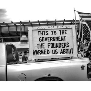 Photo of anti-government sign